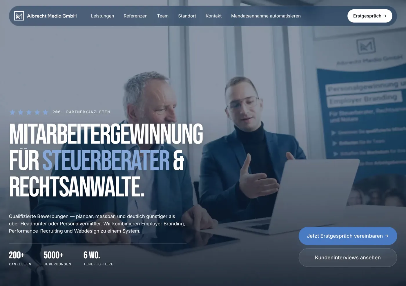 Website von Albrecht Media